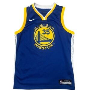 NBA Golden State Warriors Blue and Yellow Kids Jersey Durant youth size large